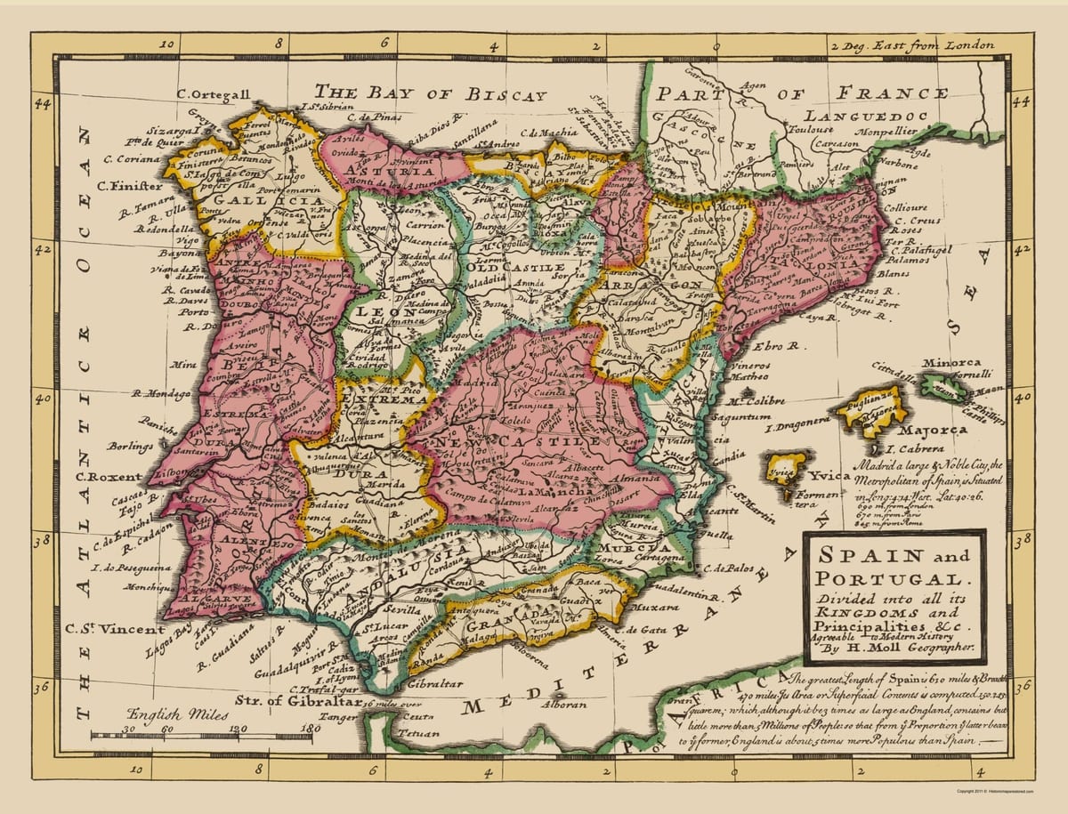 starożytna Hiszpania mapa