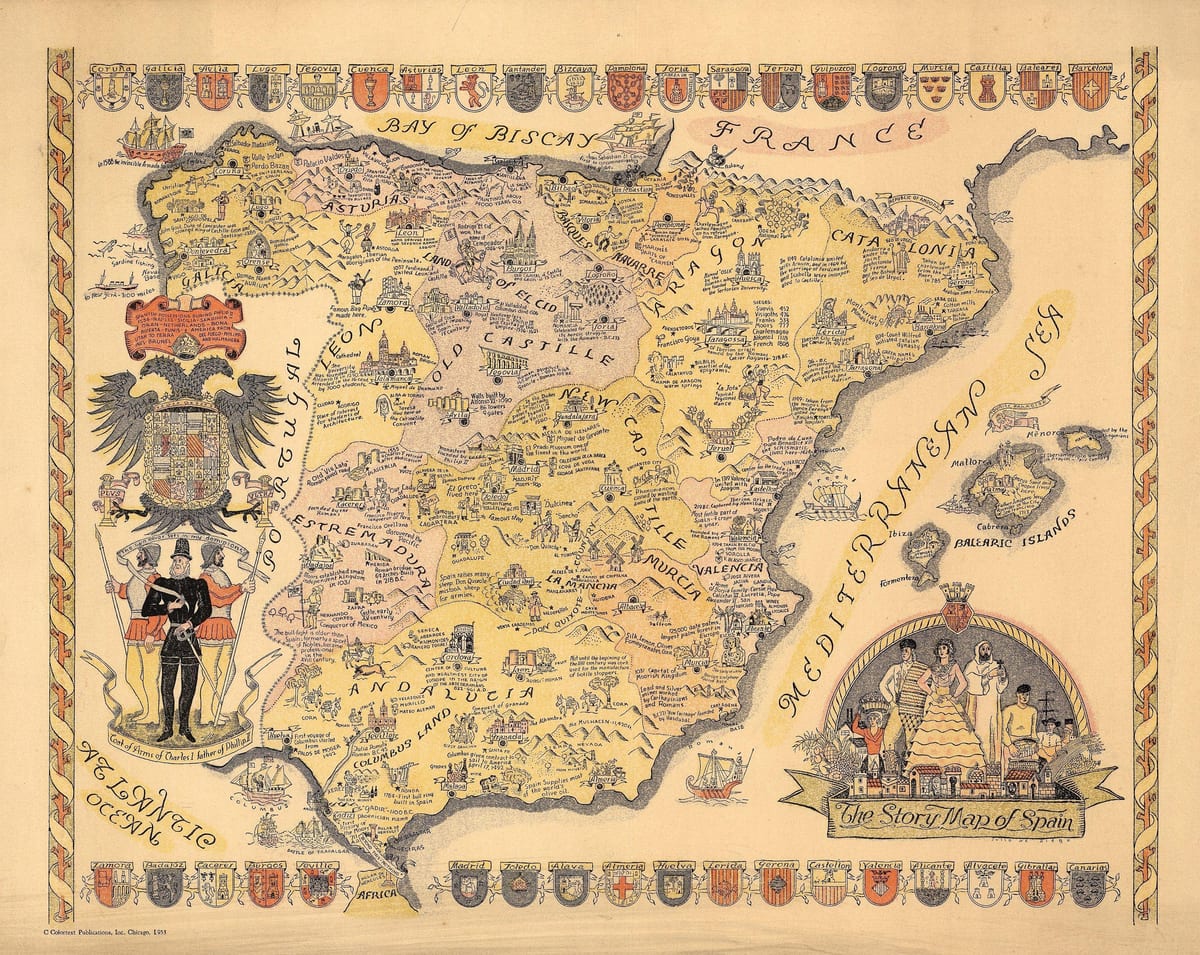 starożytna mapa Hiszpanii
