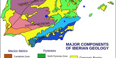 Mapa Hiszpanii geologicznych