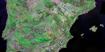Mapa satelitarna Hiszpanii