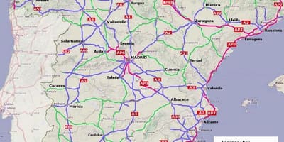 Mapa dróg Hiszpania