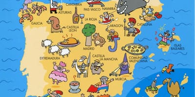 Hiszpania mapa dla dzieci