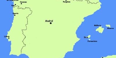 Północna Hiszpania ośrodki mapa